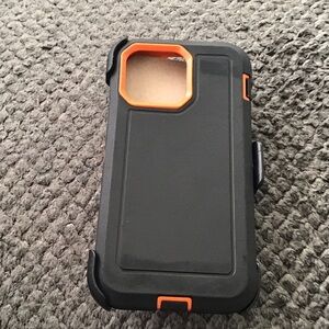 Black and Orange Protective Phone Case